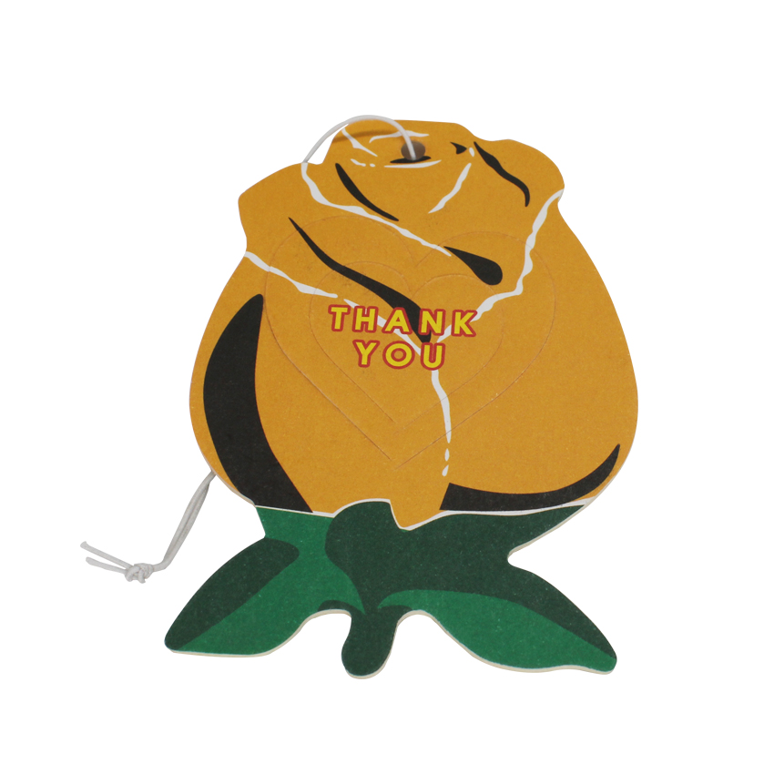 custom rose shape car paper air freshener