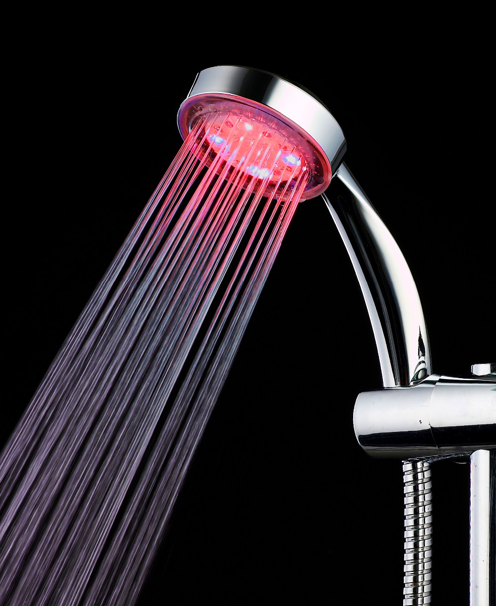 Rain led shower temperature detected