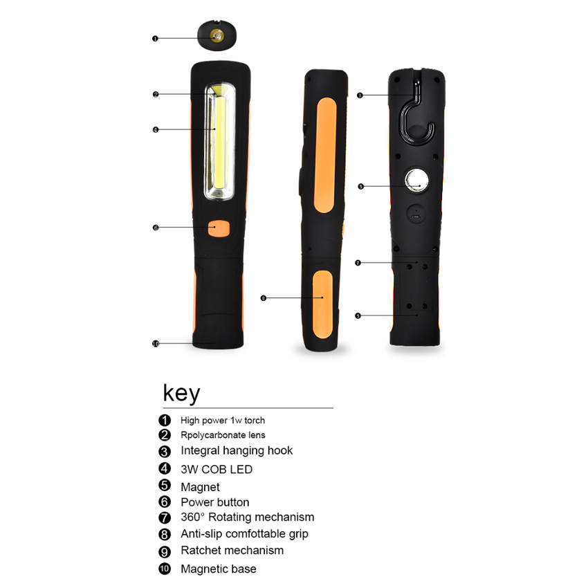 Universal LED working light rechargeable LED car work light
