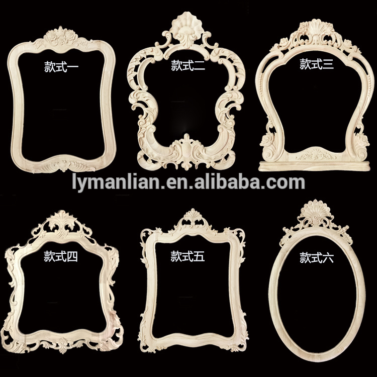 hand carved wood mirror frame