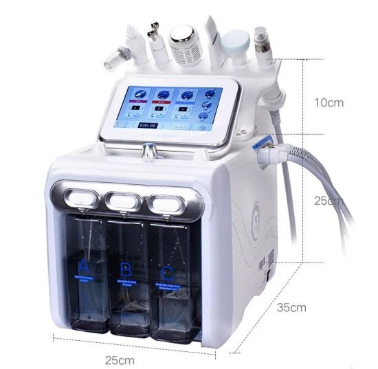 Hot sale 6 in 1 H2O2 hydrogen Small Bubble multifunction Facial machine/Beauty machine