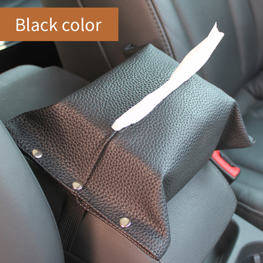 PU material tissue box Armrest console box napkin box