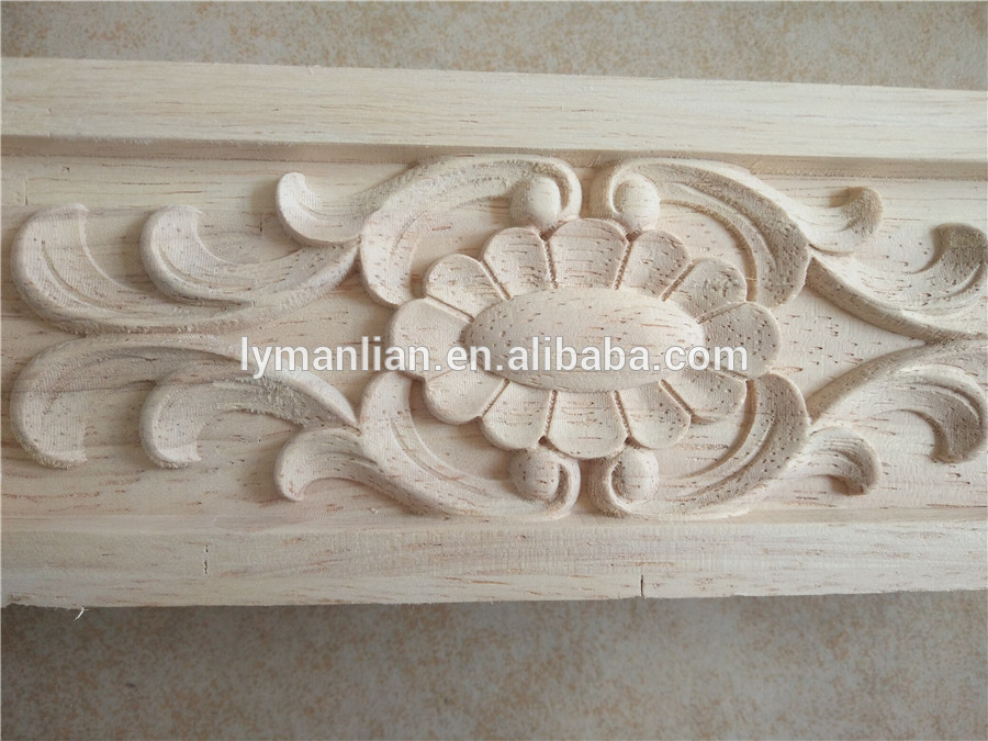 wood onlays decorative moulding rectangle flower applique decorative religious wood applique