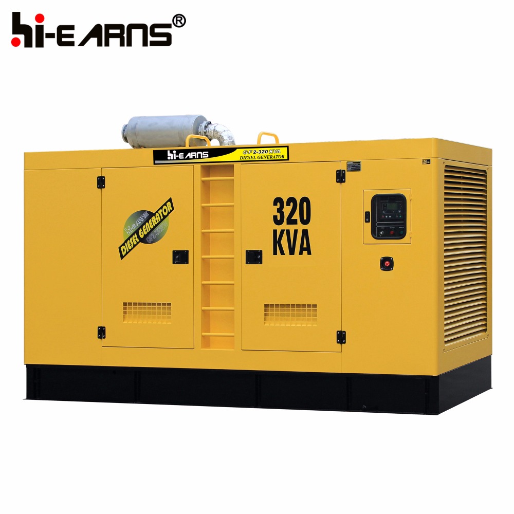 300KVA small soundproof diesel silencer muffler generator machine