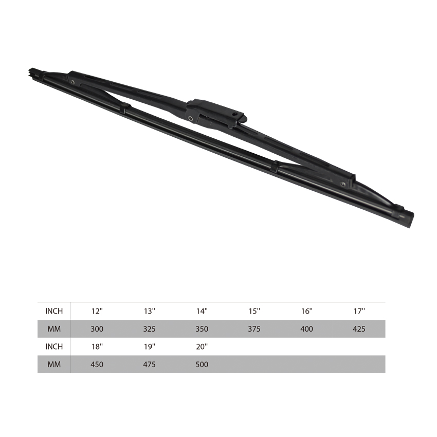 Traditional Windshield Universal Metal Frame Wiper Blade All Sizes