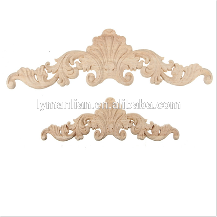 furniture parts Floral Corner Applique Wooden Carving Decal