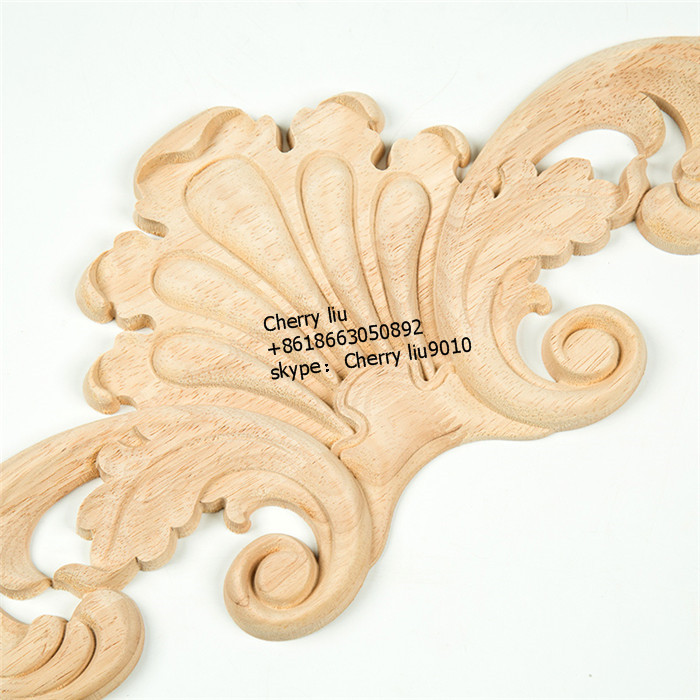 antique Wood carving appliques and onlays wood furniture parts decoration