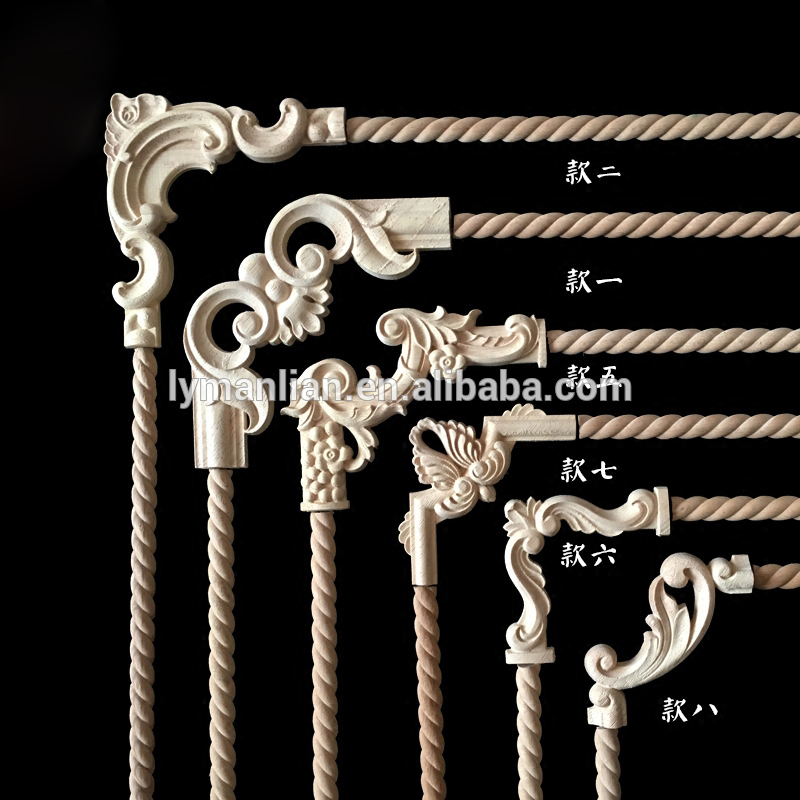 Wood carving corner block appliques onlays