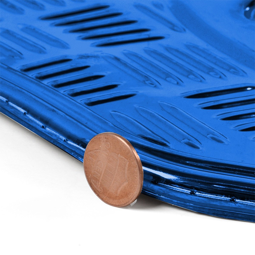 4 Piece Blue Aluminium Car Floor Mat