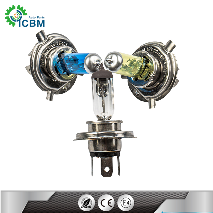 12V 60/55W 100/90W H4 Auto Lamp Super White Halogen Bulb H4 Blue Bulb H4
