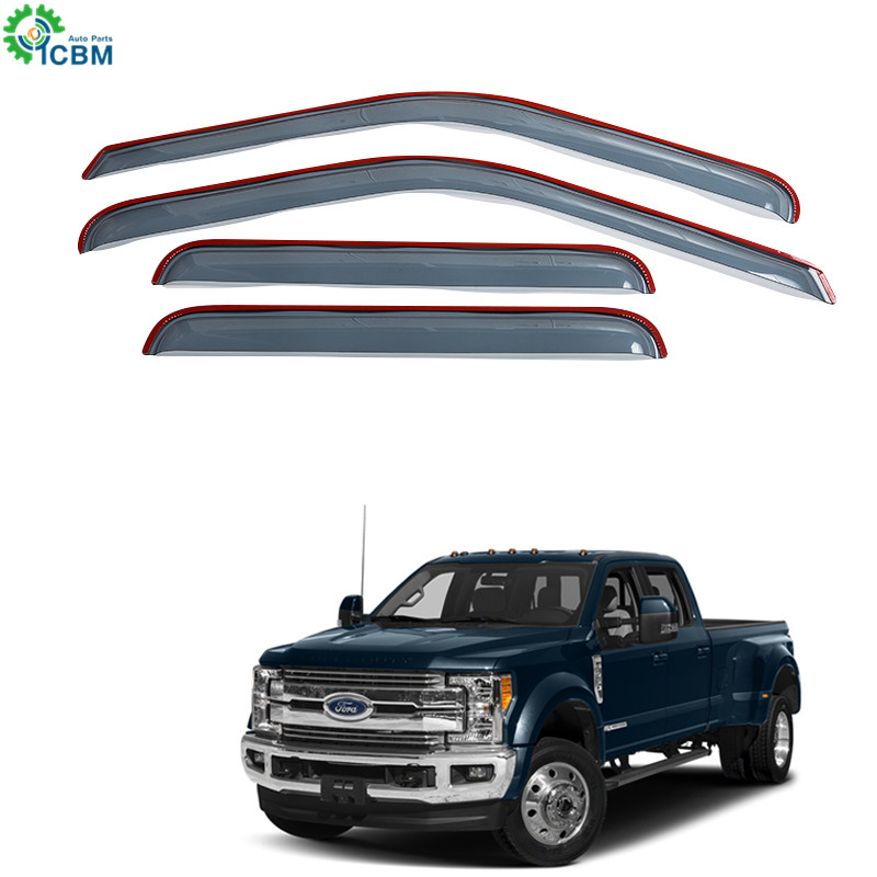 ICBM car accessories 4pc Visor Window Sun Rain Guard Wind Deflector for Ram 1500 Crew Cab 09-18