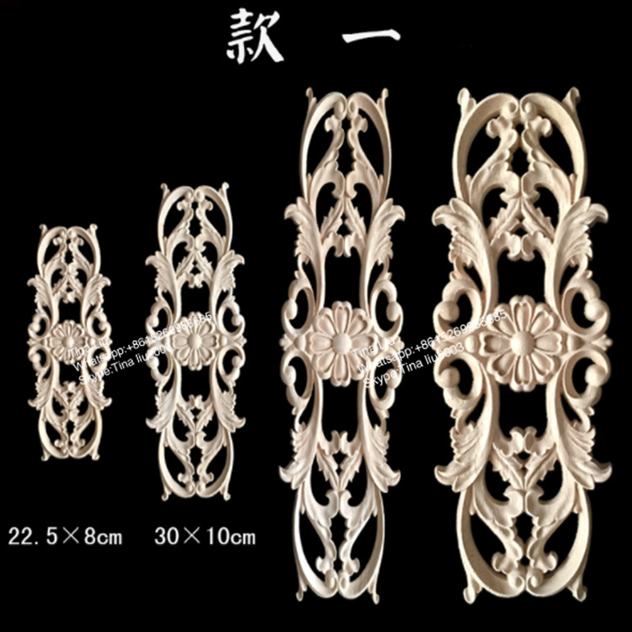 Decorative furniture wood appliques parts