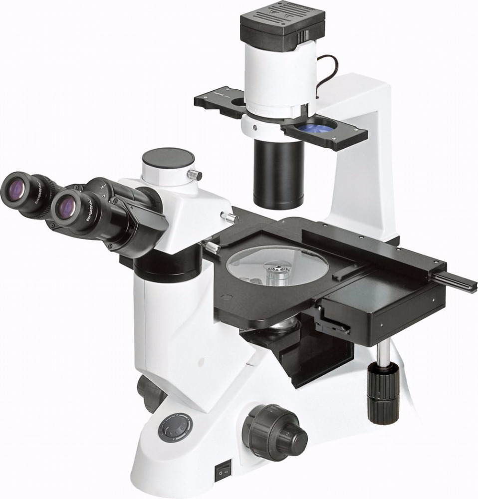 Laboratory Trinocular Inverted Fluorescent Microscope with Video Adapter skype psyche_lxf