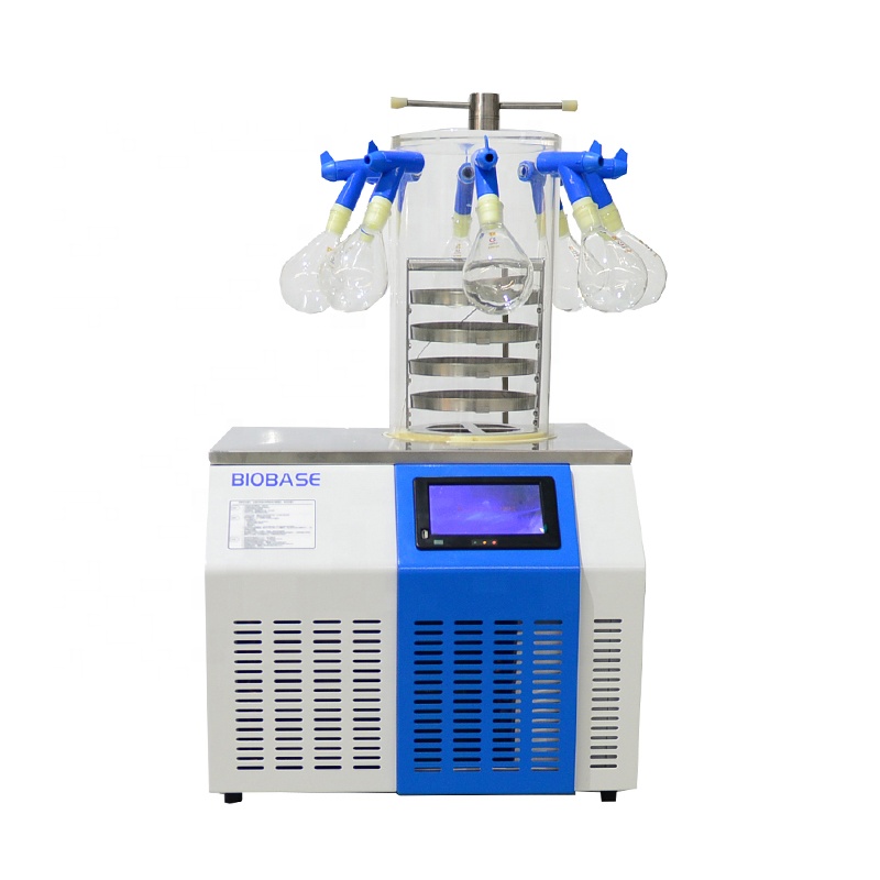 BIOBASE China Lab Bench Vacuum lyophilizer Vacuum Food Freeze Dryer for Laboratory  or food