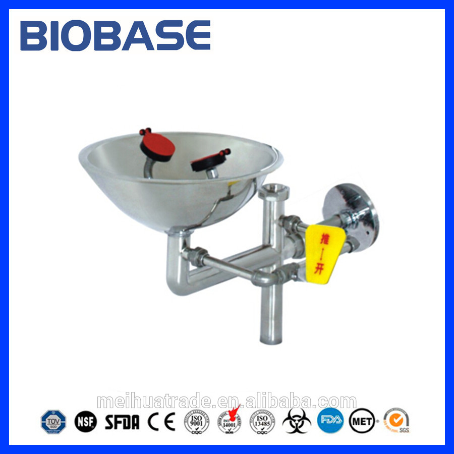 BIOBASE Stainless Steel Emergency Eye Washer Shower with Foot Pedal